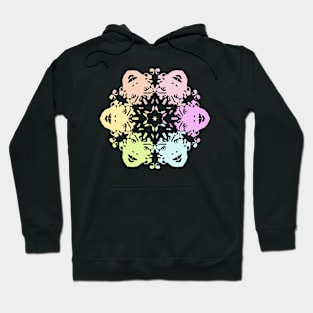 Pastel Rainbow Faces Hoodie